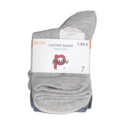Socks (Gray, Beige, Blue) from Peuhu Cotton