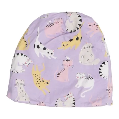 Beanie (Purple, Multicolored) from Lindex Cotton, Elastane