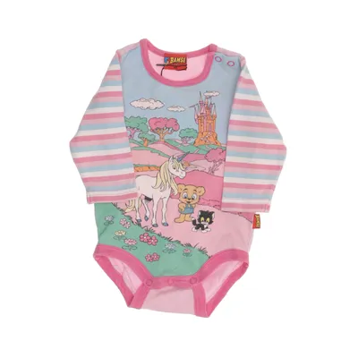 Romper (Roze, Blauw, Meerkleurig) van Bamse Katoen, Elastaan