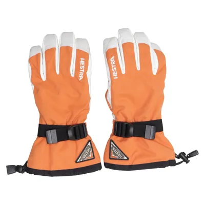 Handschuhe (Orange, Weiß) von Hestra Elasthan, Leder, Polyester