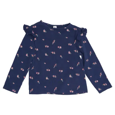 Long sleeve T-shirt (Blue, Pink) from Åhléns Kids Cotton, Elastane