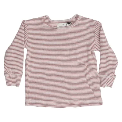 Long sleeve T-shirt (Beige, Red) from Konges Sløjd Elastane, Organic cotton