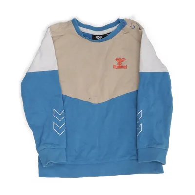 Collegetröja (Blå, Beige, Vit) från Hummel Ekologisk bomull
