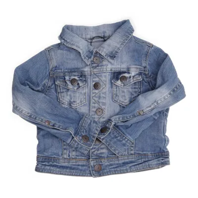 Denimjakke (Blå) fra Now Bomuld, Elastan