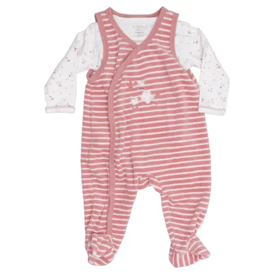 Barboteuse (Rose, Blanc) de Fixoni Coton