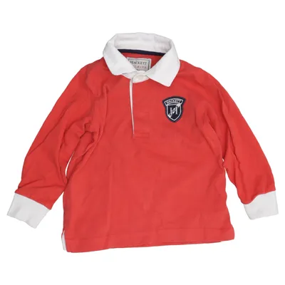 Rugby Shirt (Rot, Weiß, Mehrfarbig) von Hackett Baumwolle