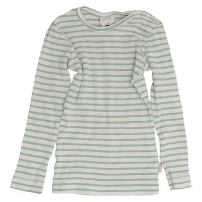 T-shirt à manches longues (Vert, Beige) de Petit Piao