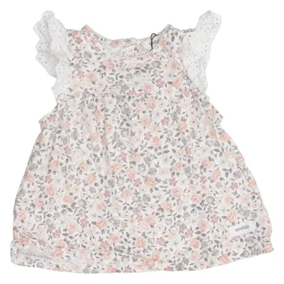 Dress (White, Multicolored) from Newbie by KappAhl Cotton