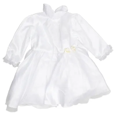 Robe de fille de fleur (Blanc) de Artex Polyester