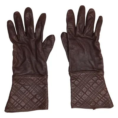 Leren handschoenen (Bruin) van Alexandra Bartlett Leer, Zijde