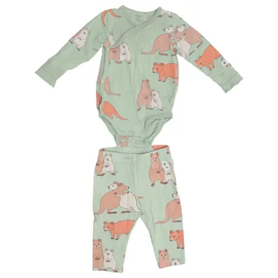 Set (Grün, Mehrfarbig) von Lindex Baby Baumwolle, Elasthan