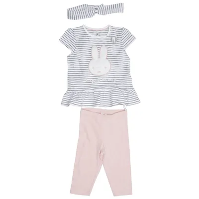 Set (Weiß, Blau, Pink) von Baby Club Baumwolle