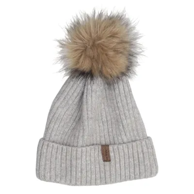 Bobble hat (Gray) from Lindberg Cashmere, Wool