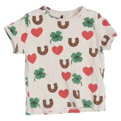 T-shirt (Beige, Rood, Groen) van Mini Rodini Katoen, Elastaan