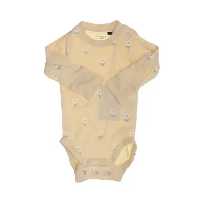 Romper (Geel, Meerkleurig) van Lindex Baby Katoen, Elastaan