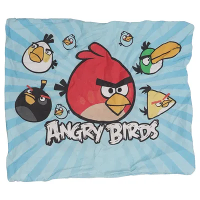 Kussensloop (Blauw, Meerkleurig) van Angry Birds