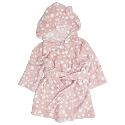 Bathrobe (Pink, White) from Little Roomies Recycled polyester