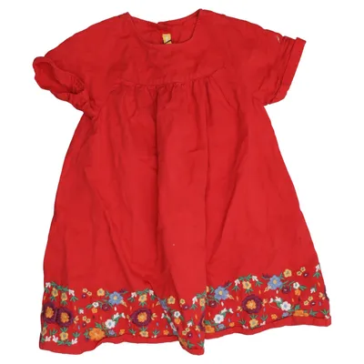 Dress (Red, Multicolored) from Little Bird Cotton