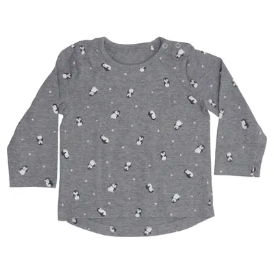 Lange mouwen shirt (Grijs, Meerkleurig) van Topomini Katoen, Polyester