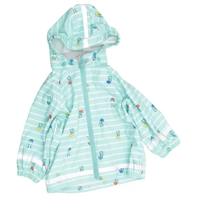 Regnjacka (Grön, Vit, Flerfärgad) från Polarn O. Pyret Polyester, Polyuretan