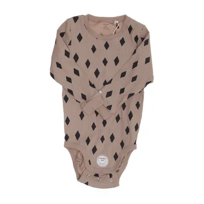 Body (Beige, Svart) från Lindex Baby Bomull, Elastan