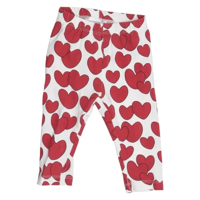 Leggings (White, Red) from Sweetie Cotton, Elastane