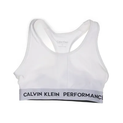 Sport-BH (Vit, Grå) från Calvin Klein Performance Elastan, Polyester