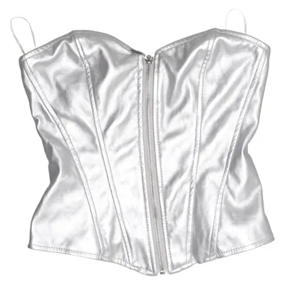 Bustier (Zilver) van Amisu Polyester, Polyurethaan