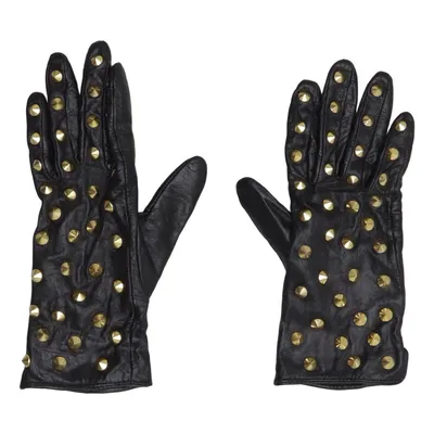 Leren handschoenen (Zwart) van H&M Acryl, Leer