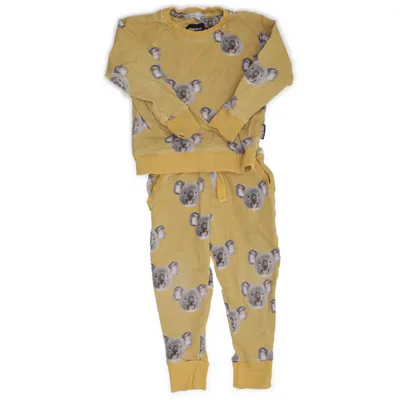 Loungewear (Gul, Grå) fra Snurk Elastan, Økologisk bomuld