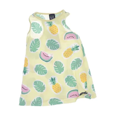 Klänning (Gul, Flerfärgad) från Villervalla Ekologisk bomull