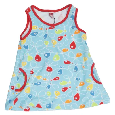 Jurk (Blauw, Meerkleurig) van Tuc Tuc Katoen