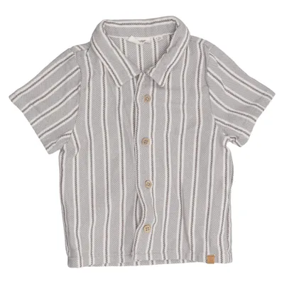 Chemise à manches courtes (Gris, Blanc, Marron) de Lil' Atelier Coton biologique