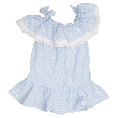 Jurk (Blauw, Wit) van Patachou Katoen
