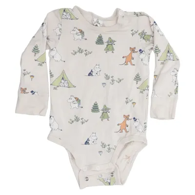 Body (Beige, Flerfärgad) från Moomin by Lindex Bomull, Elastan