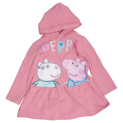 Robe à capuche (Rose, Multicolore) de Peppa Pig Coton, Élasthane