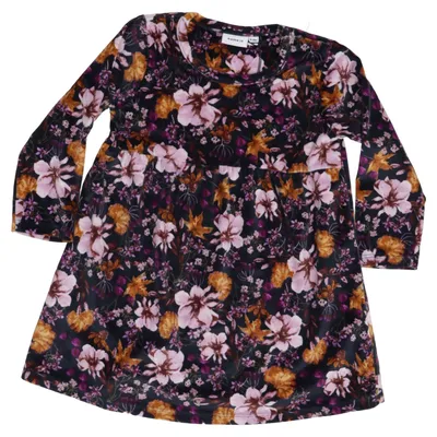 Jurk (Zwart, Meerkleurig) van Name It Elastaan, Polyester