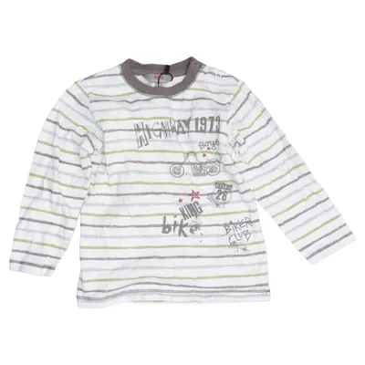 T-shirt à manches longues (Blanc, Multicolore) de Kanz Coton