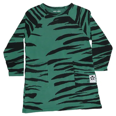 Dress (Green, Black) from Mini Rodini Elastane, Lyocell