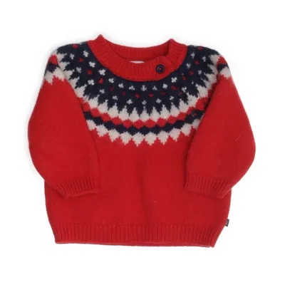 Trui (Rood, Meerkleurig) van Petit Bateau Katoen, Polyamide, Wol