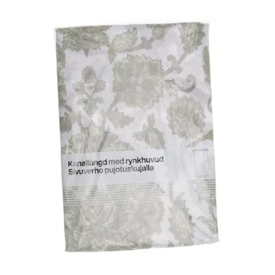 Gordijn aan roede (Groen, Wit) van Hemtex Polyester