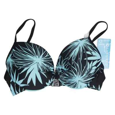Bikini top (Zwart, Turquoise) van Censored