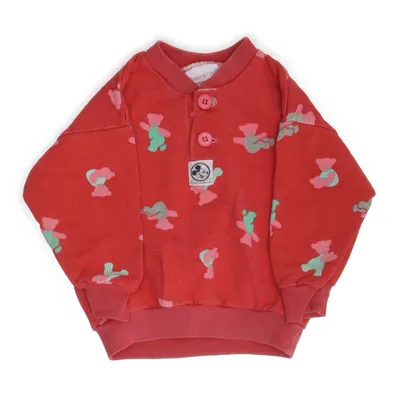 Collegetröja (Röd, Flerfärgad) från Polarn & Pyret Bomull