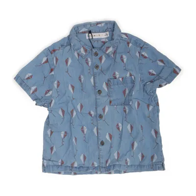 Short sleeve shirt (Blue) from Minimarket Cotton