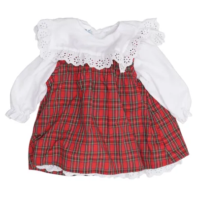 Dress (Red, White, Multicolored) from Lindex Kids Cotton, Polyester