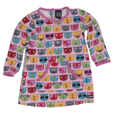 Dress (Cats 🐈‍⬛ ) from Villervalla Elastane, Organic cotton