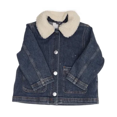 Fodrad jeansjacka (Blå, Vit) från Arket Bomull, Elastan, Polyester