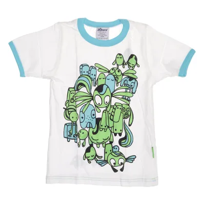 T-shirt (Vit, Grön) från Libero Bomull