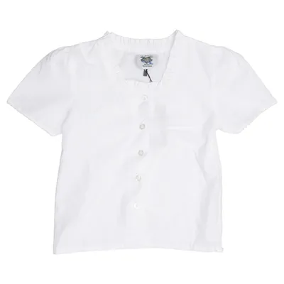 Dirndl blouse (Purple, White) from Isar-Trachten Cotton