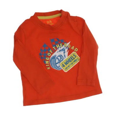 Langærmet t-shirt (Rød, Orange, Flerfarvet) fra Lupilu